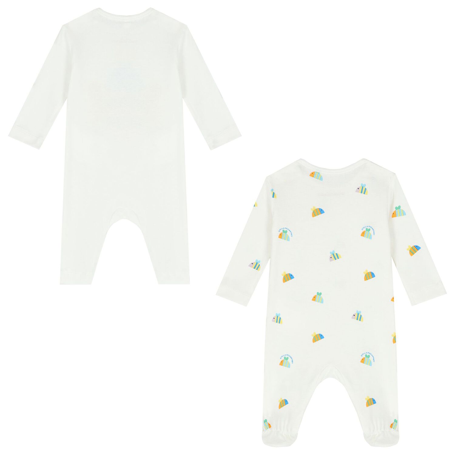 Ivory Bug Babygrows ( 2-Pack ), 1, hi-res