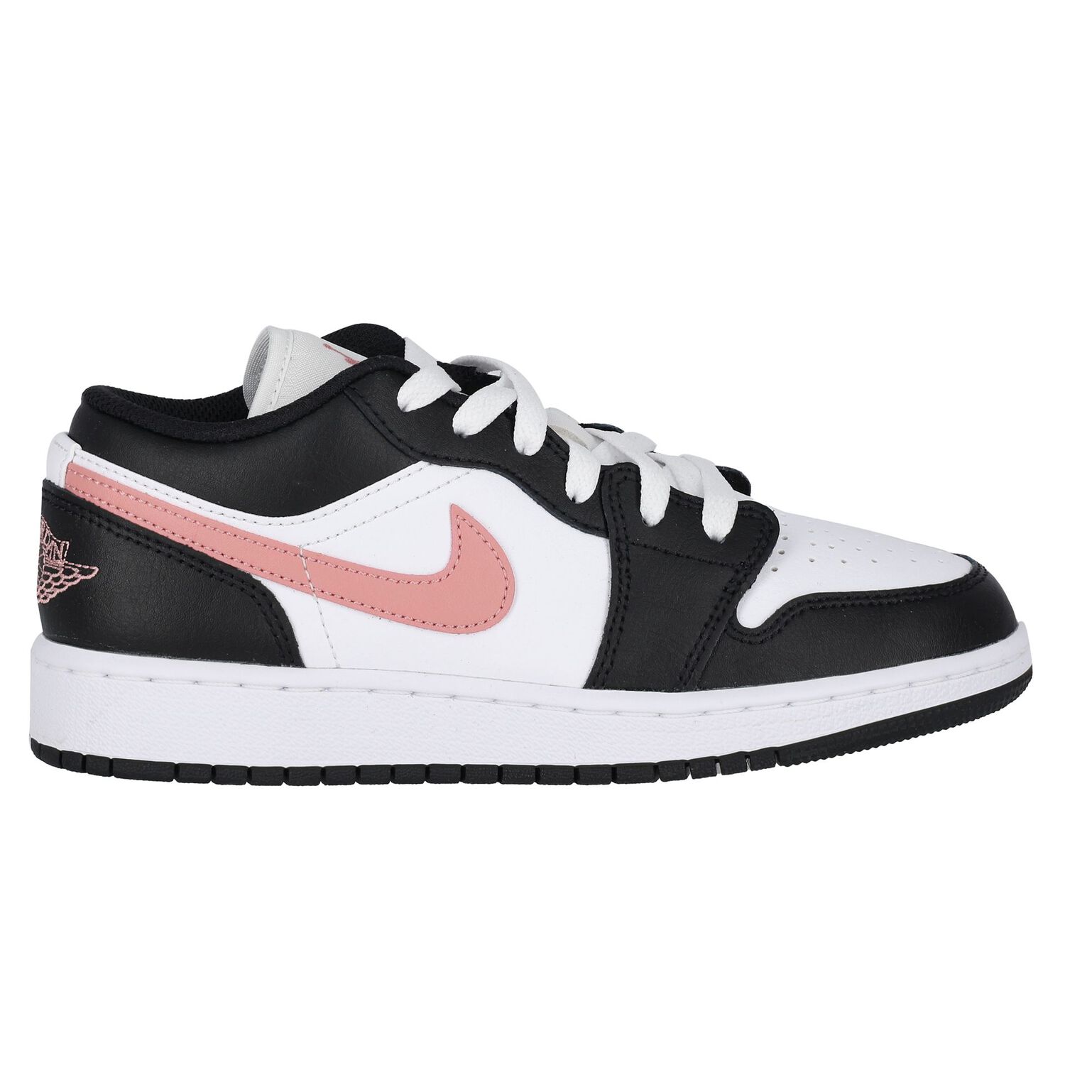 Girls Black, White & Pink Air Jordan 1 Low Trainers, 5, hi-res image number null