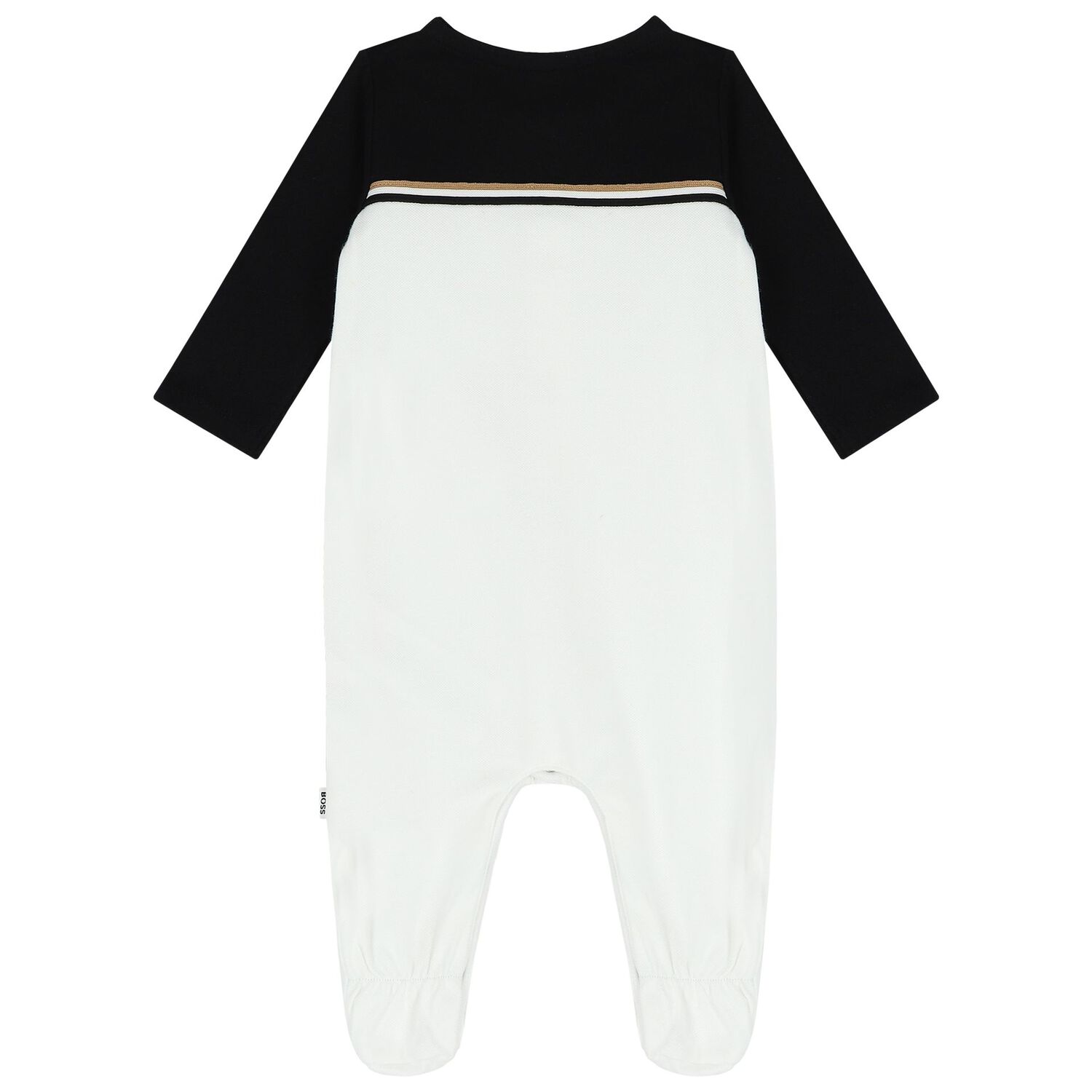 Baby Boys White & Black Logo Babygrow Set, 1, hi-res image number null