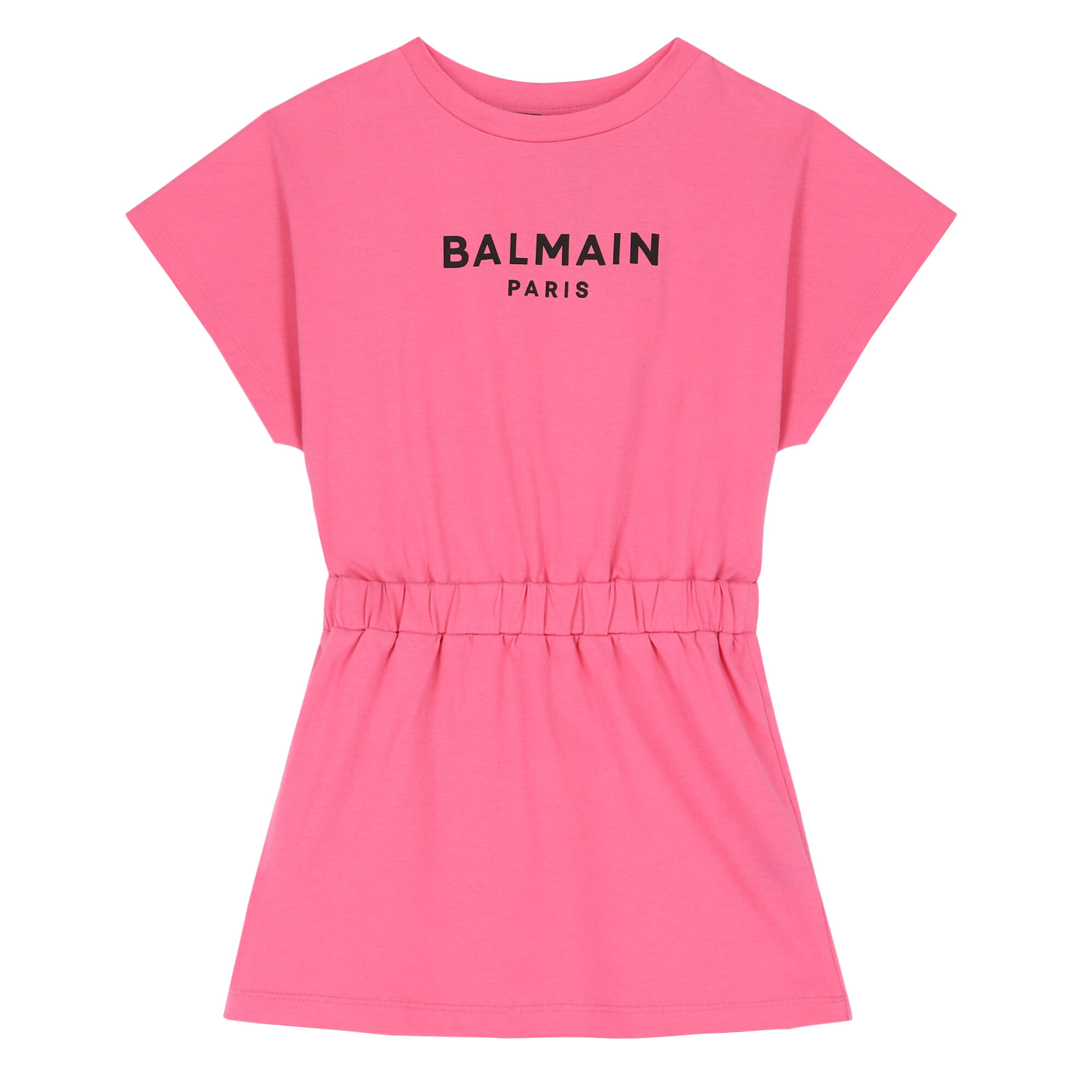 Balmain Girls Pink Logo Dress Junior Couture UK
