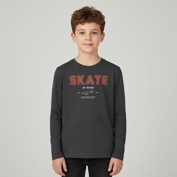 Boys Ivory & Grey Long Sleeve Top ( 2-Pack )