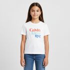 Girls White Logo T-Shirt, 2, hi-res