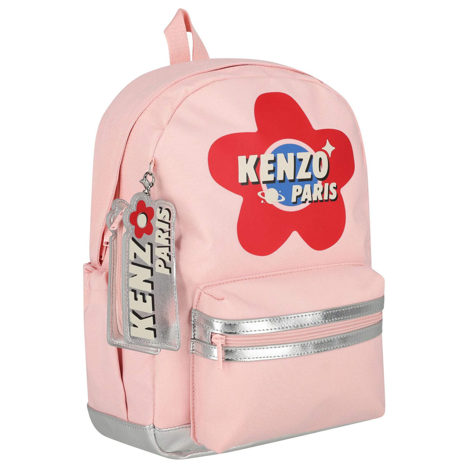 Girls Pink Logo Backpack, 1, hi-res