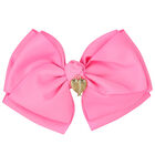 Girls Pink Bow Hairclip, 10, hi-res
