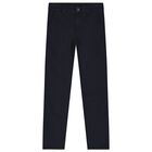 Boys Navy Blue Trousers, 2, hi-res
