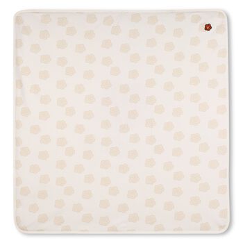 Ivory & Beige Boke Flower Baby Blanket