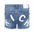Girls Logo Denim Shorts, 1, hi-res