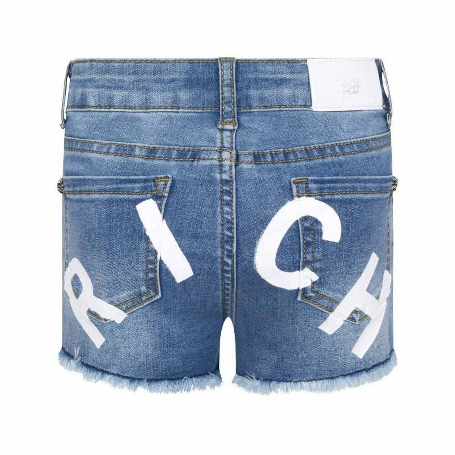 Girls Logo Denim Shorts, 1, hi-res image number null