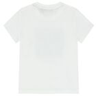 Younger Boys White Logo T-Shirt, 1, hi-res