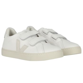 White Logo Leather Trainers 