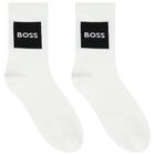 Boys Grey, White & Beige Logo Socks ( 3-Pack ) , 1, hi-res