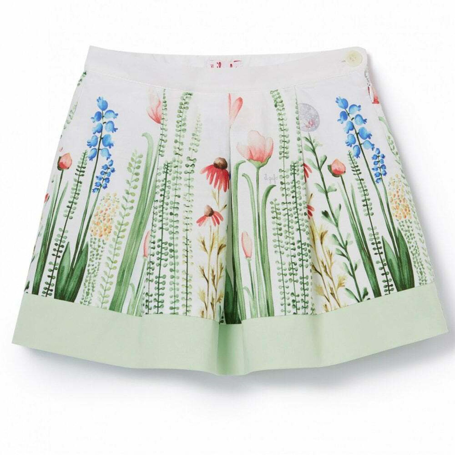 Girls White Floral Skirt, 1, hi-res image number null