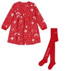 Girls Red Heart Dress Set, 1, hi-res