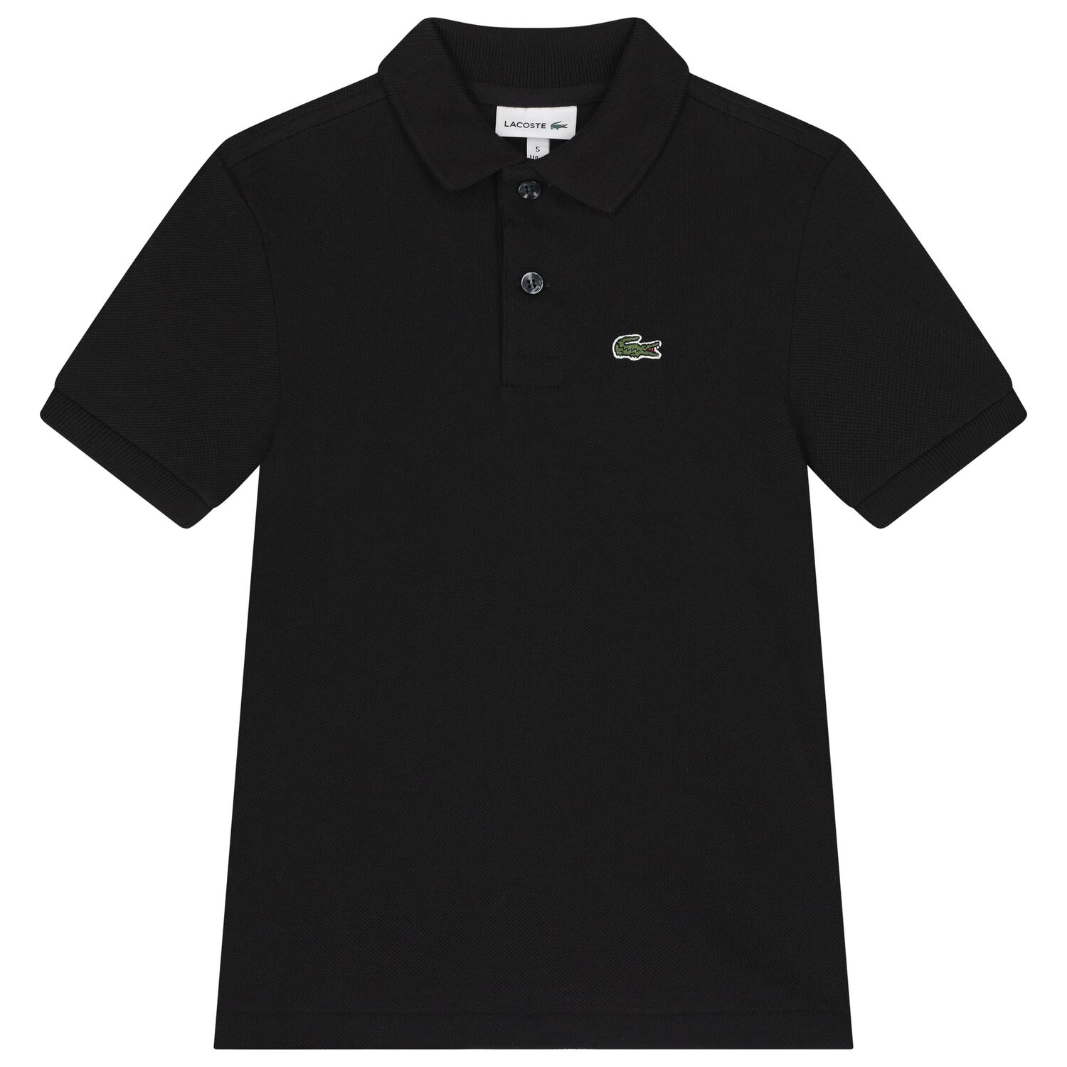 Boys Black Logo Polo Shirt, 5, hi-res image number null
