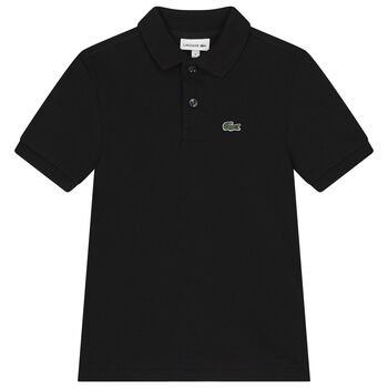 Boys Black Logo Polo Shirt