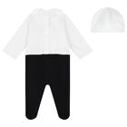 Baby Girls Black & White Logo Babygrow Gift Set, 1, hi-res