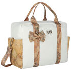 Ivory & Beige Logo Baby Changing Bag, 1, hi-res