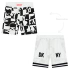 White & Black Logo Reversible Shorts, 1, hi-res