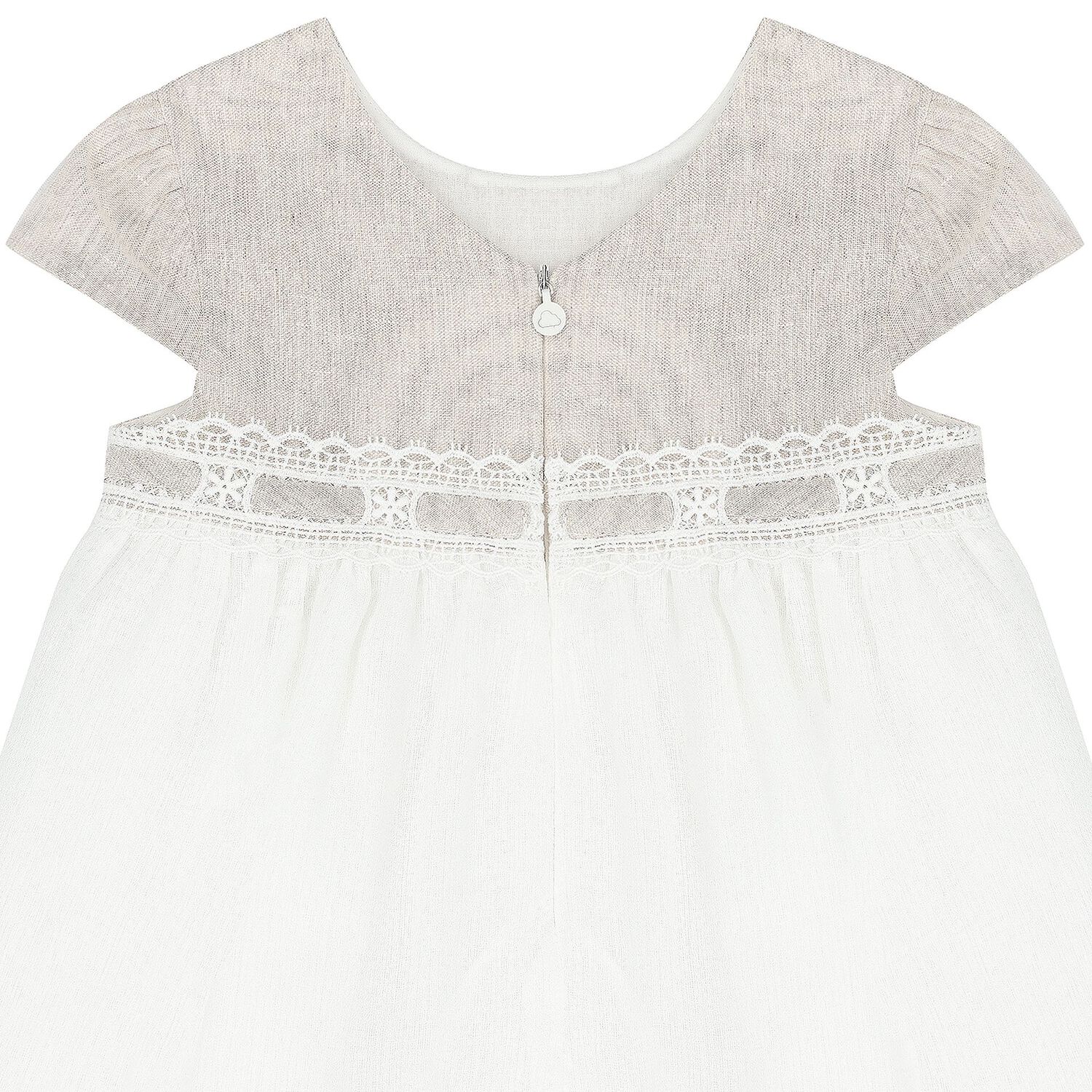 Baby Girls Beige & Ivory Dress Set, 1, hi-res