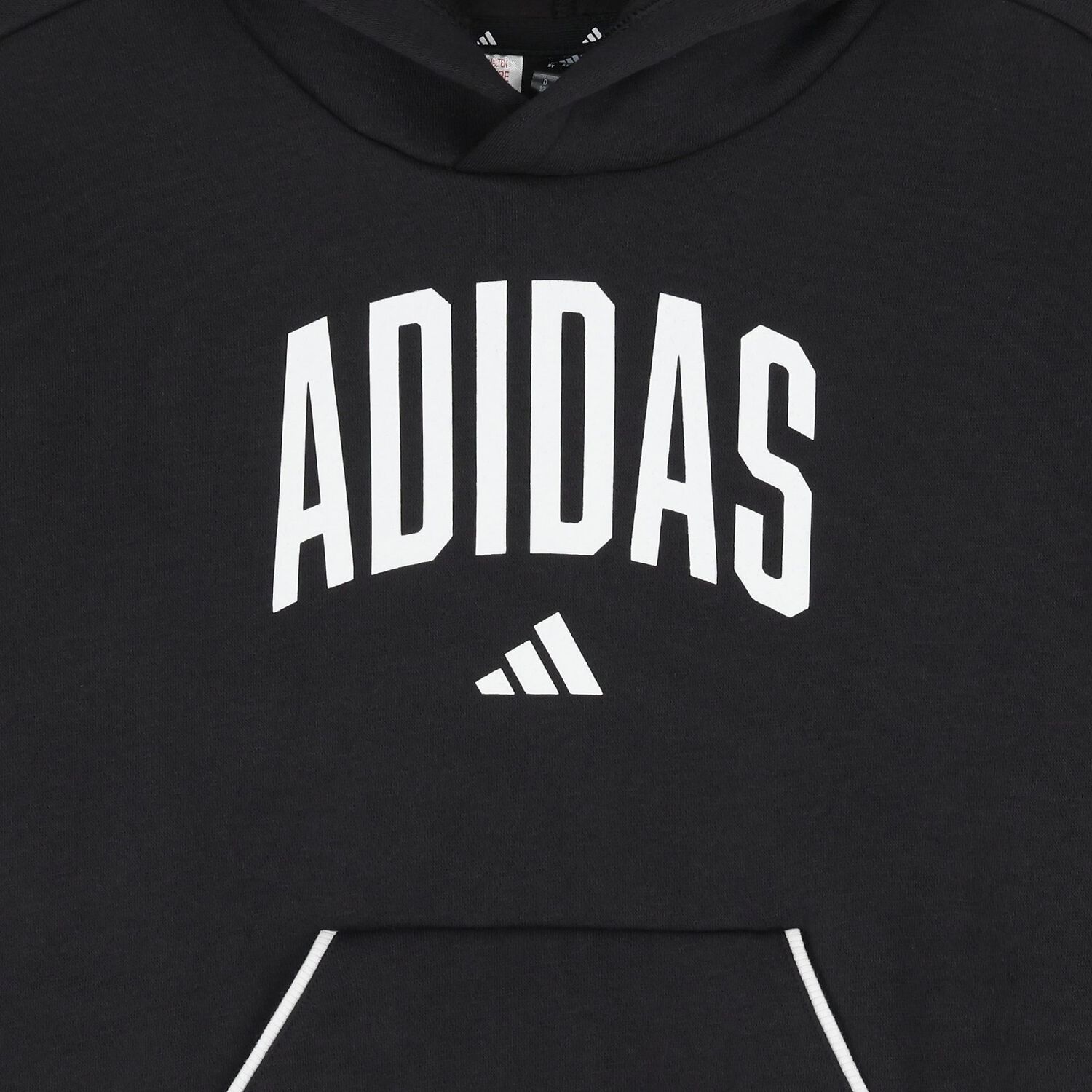 Black Logo Hooded Top, 1, hi-res