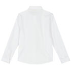 Boys White Logo Shirt, 1, hi-res