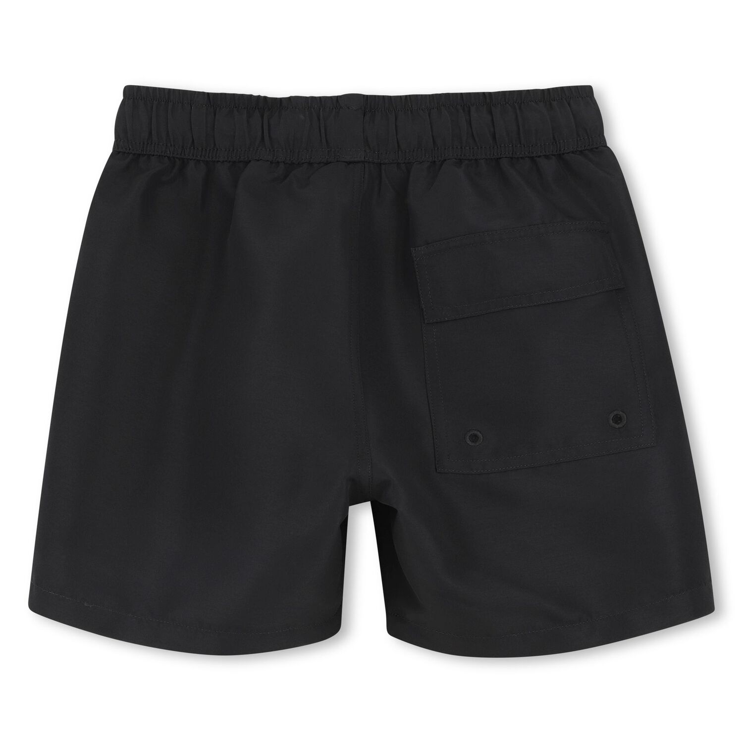 Boys Black Logo Swim Shorts, 1, hi-res