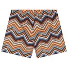 Younger Boys Orange Zig Zag Swim Shorts, 1, hi-res