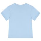 Boys Blue Logo Shorts Set, 1, hi-res