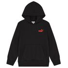 Boys Black Logo Hooded Top, 1, hi-res