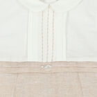 Baby Boys Ivory & Beige Romper, 1, hi-res