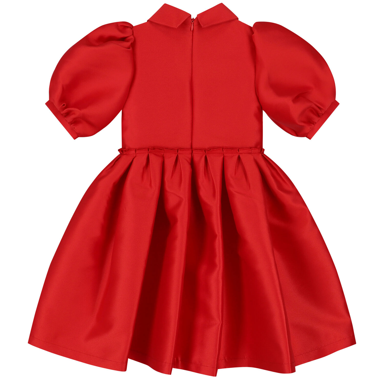Girls Red Satin Dress, 1, hi-res