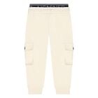Younger Boys Beige Logo Joggers, 2, hi-res