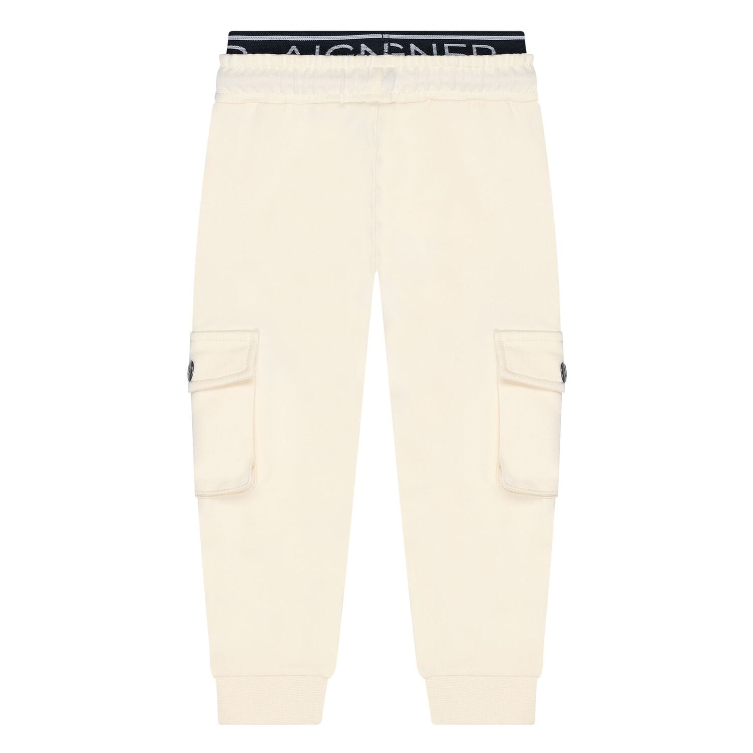 Younger Boys Beige Logo Joggers, 2, hi-res