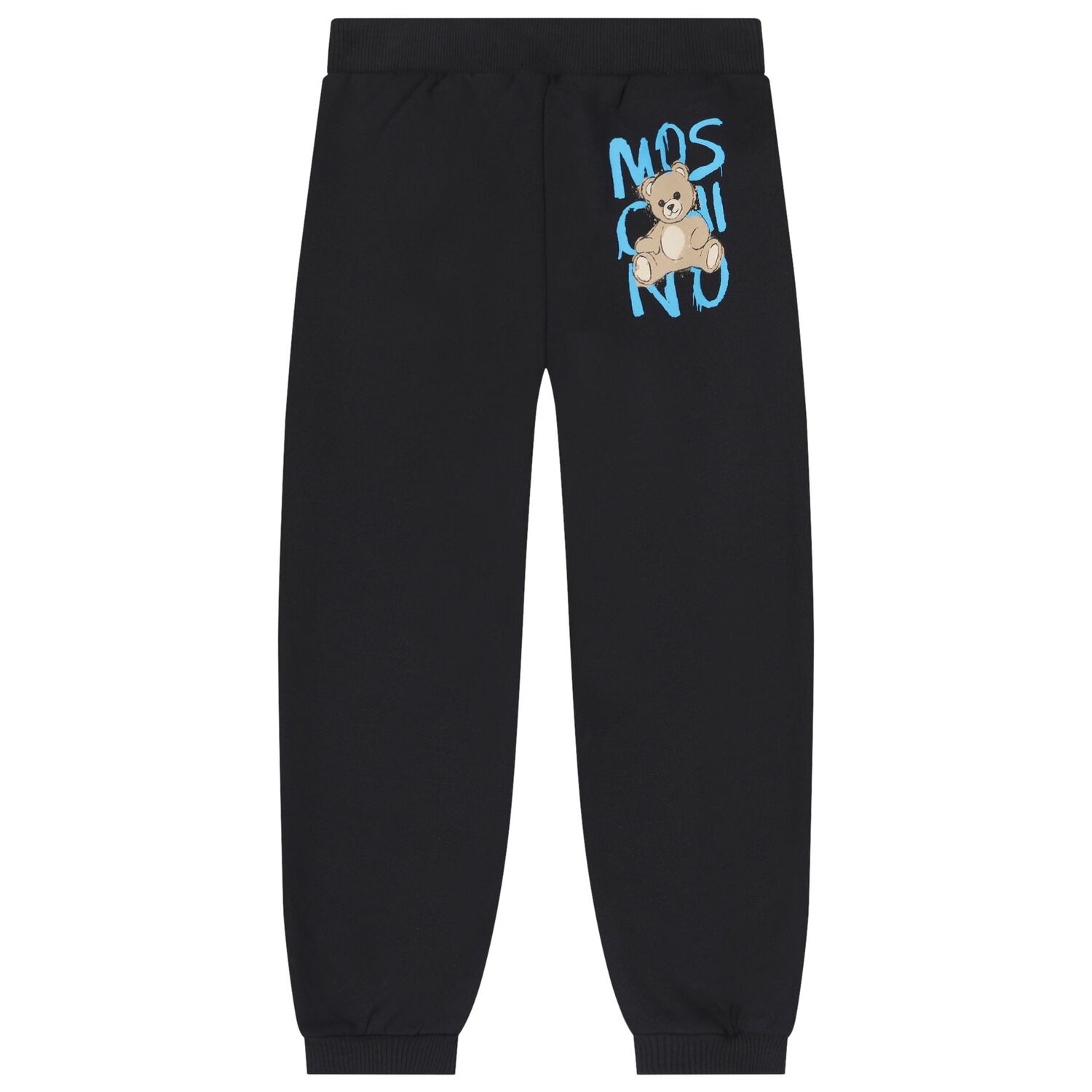 Black Teddy Bear Logo Joggers, 1, hi-res