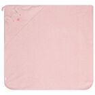 Baby Girls Pink Teddy Bear Hooded Towel, 2, hi-res