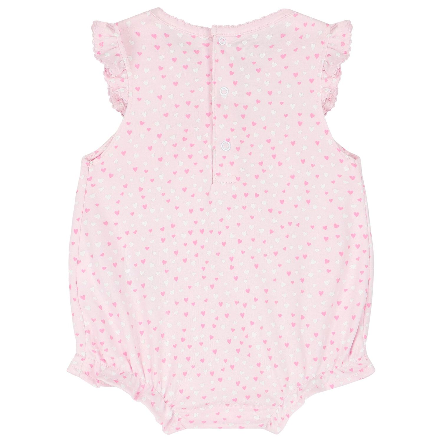 Baby Girls Pink Hearts Bodysuit, 1, hi-res