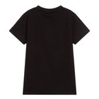 Boys Black Cotton T-shirt, 1, hi-res