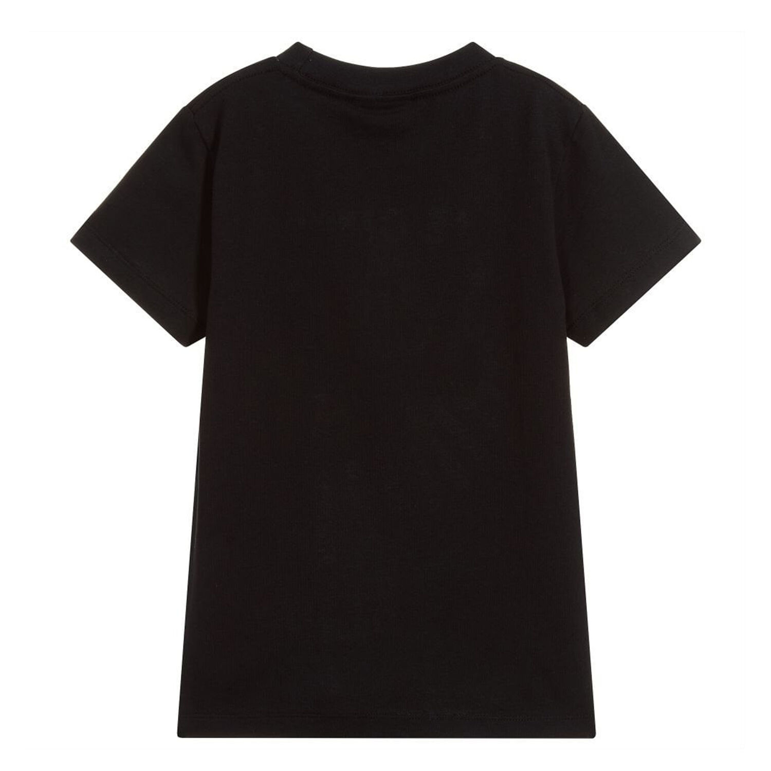 Boys Black Cotton T-shirt, 1, hi-res