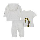 Younger Ivory & Beige Tiger Logo Tracksuit Set, 1, hi-res