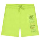 Boys Green Logo Swim Shorts, 1, hi-res