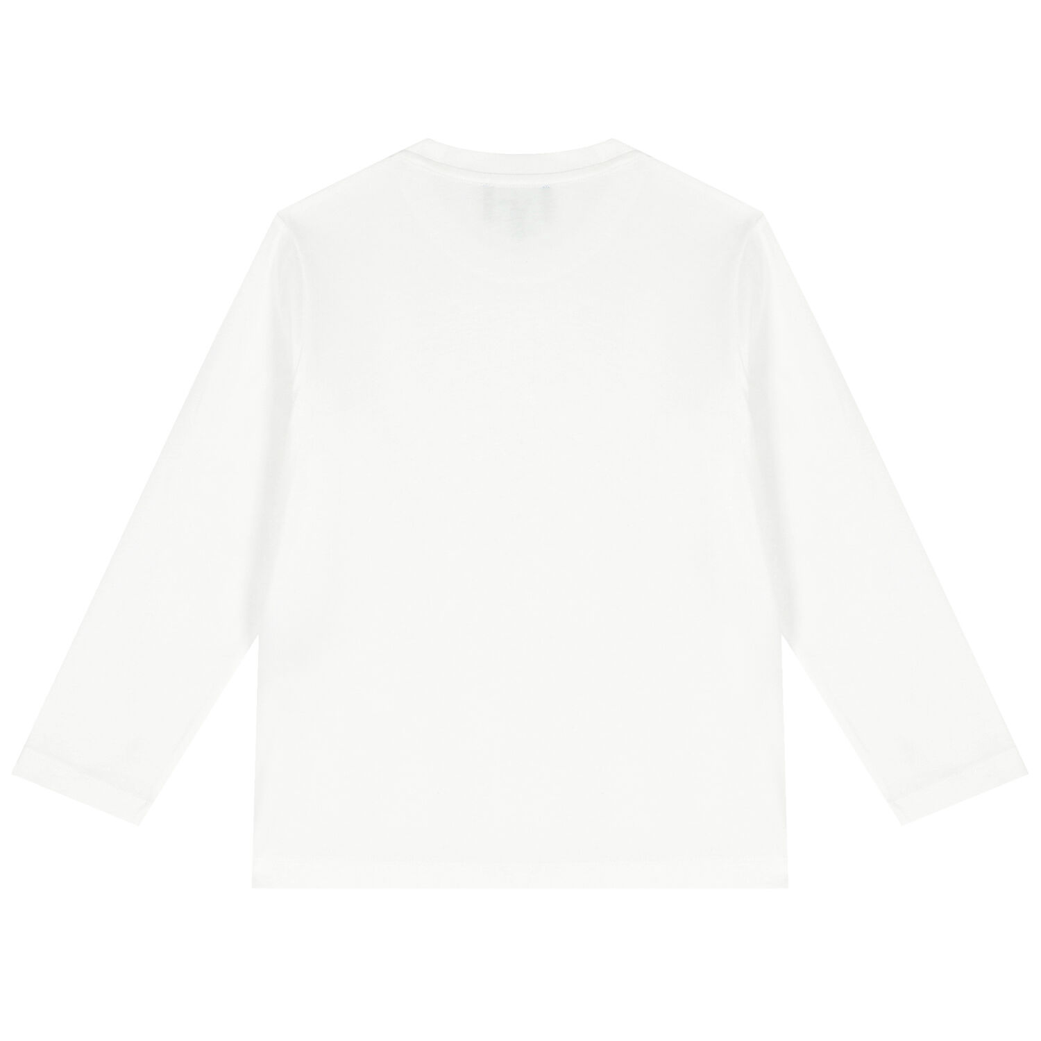 Boys White Reflective Logo Long Sleeve Top, 1, hi-res
