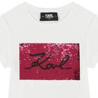 Girls White Logo T-Shirt, 2, hi-res