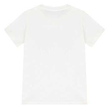 Younger Boys White Logo T-Shirt