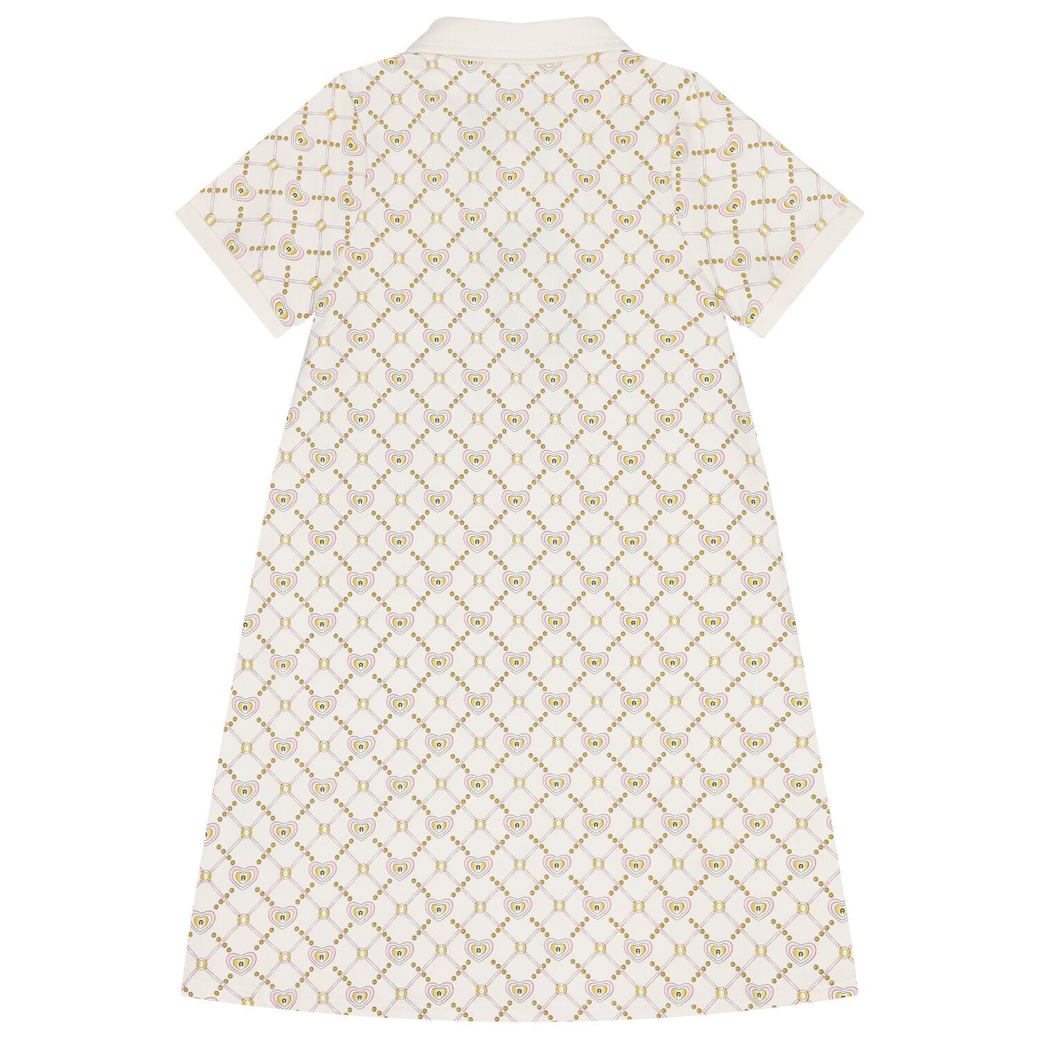 Girls Ivory Logo Polo Dress, 1, hi-res