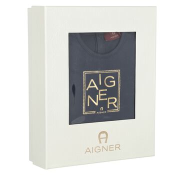 Boys Navy Blue & Gold Babygrow, Hat & Bib Gift Set