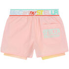 Girls Pink Logo Shorts, 1, hi-res
