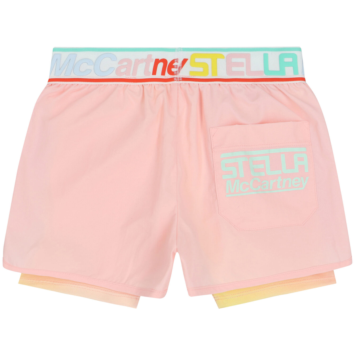 Girls Pink Logo Shorts, 1, hi-res