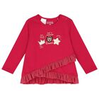 Baby Girls Red & Beige Logo Leggings Set, 1, hi-res