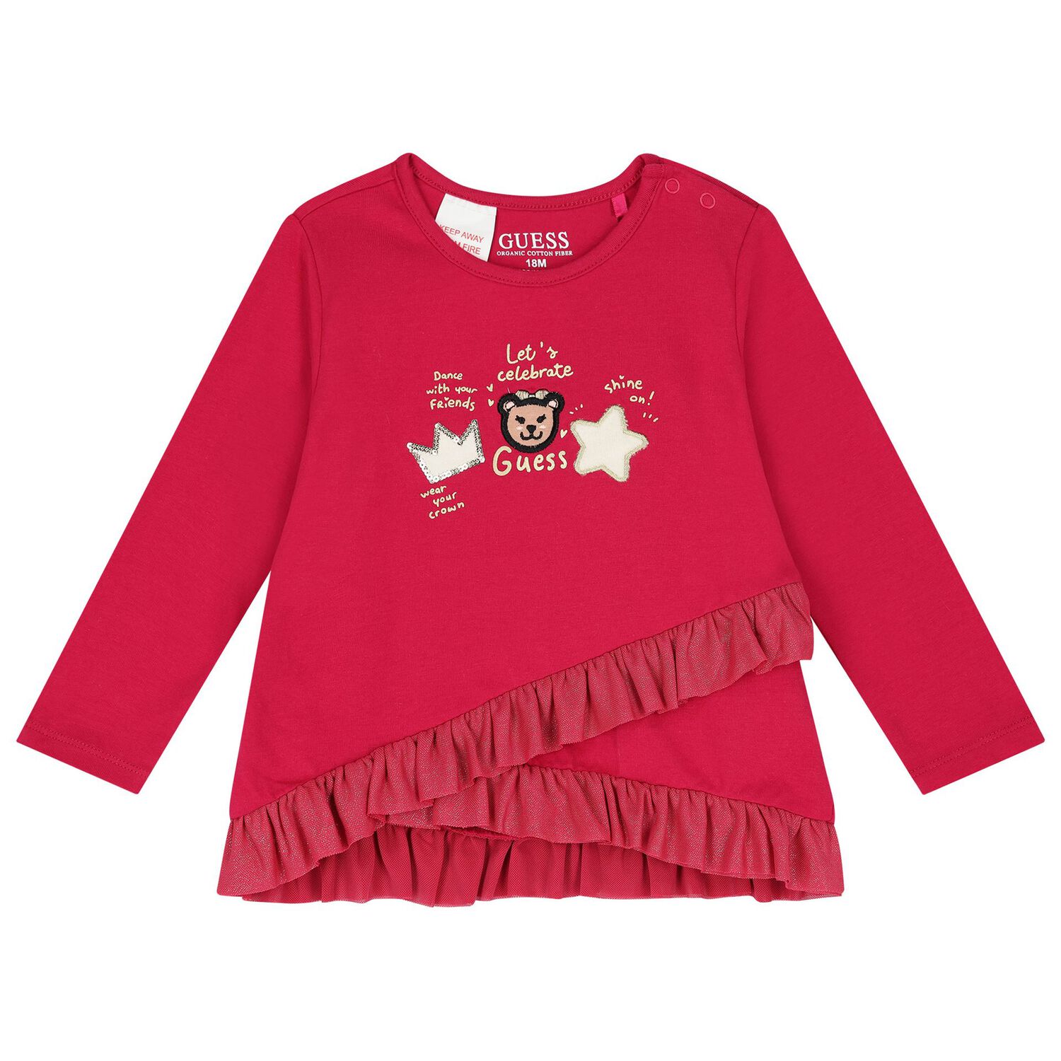 Baby Girls Red & Beige Logo Leggings Set, 1, hi-res