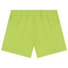 Girls White & Green Shorts Set, 1, hi-res